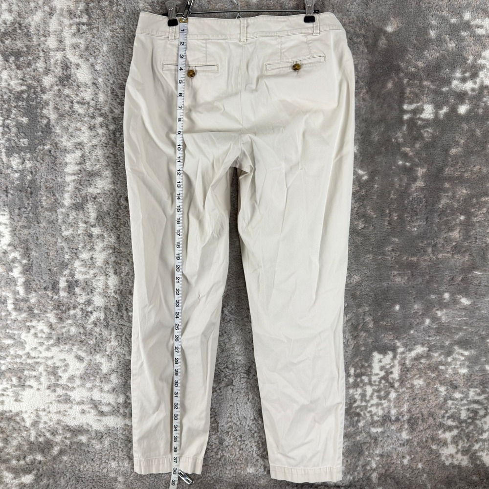 Talbots Size 6 The Weekend Chino Casual Ankle Khaki Pants Beige Womens - Picture 2 of 10